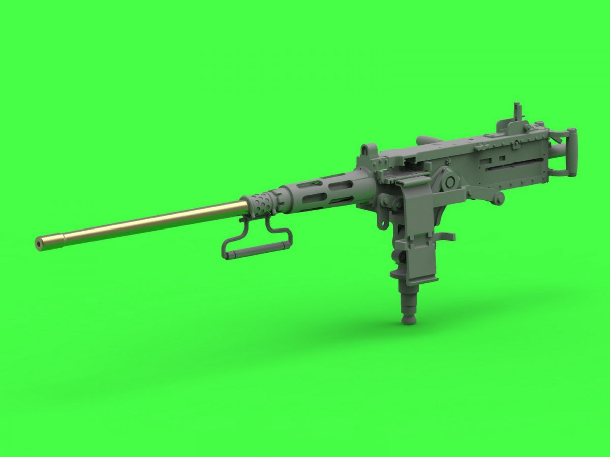 Master GM-35-069 Browning M2HB .50 cal (12,7mm) - karabin maszynowy z mocowaniem czołgowym - wczesny okres II w.św. (kołyska D69820 z małą skrzynką amunicyjną D68375) 1/35 – immagine 11
