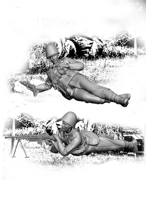 Glowel Miniatures 35009 Infanterie polonaise couchée 1/35 – image 2