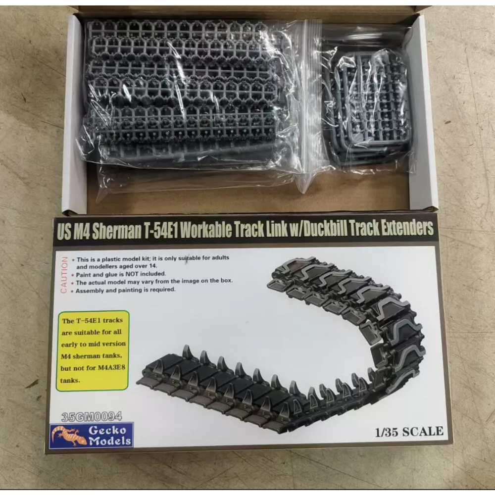 Gecko Models 35GM0094 US M4 Sherman T-54E1 Workable Track Link w/ Duckbill Track Extenders 1/35 – Bild 3