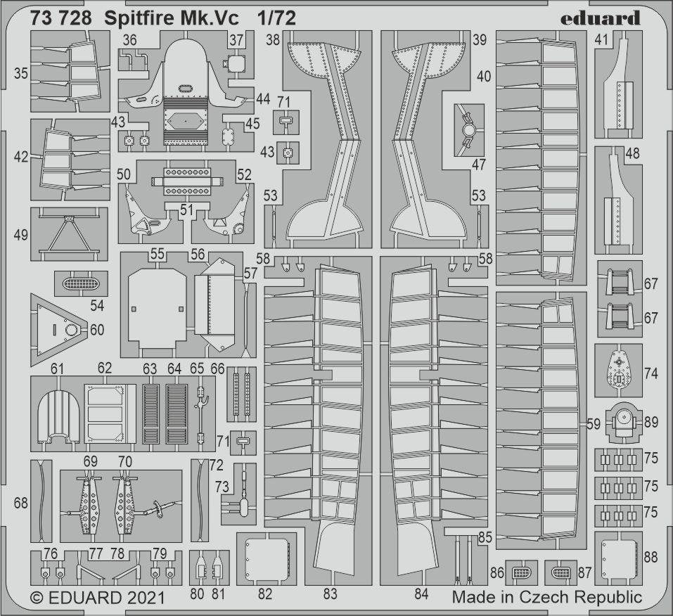 Eduard 73728 Spitfire Mk. Vc for AIRFIX 1/72 – immagine 2
