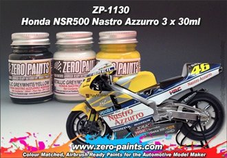 Coffret de peinture Zero Paints ZP-1130 Honda NSR500 Nastro Azzurro (3 x 30 ml)