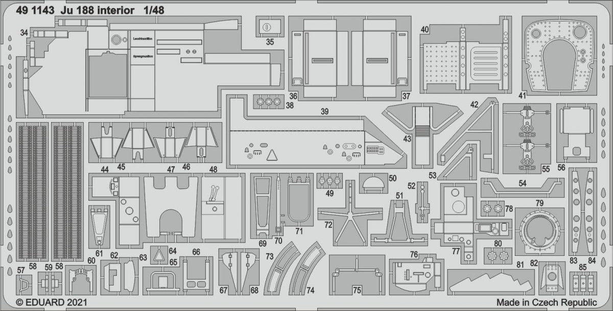 Eduard 491143 Ju 188 interior REVELL 1/48 – zdjęcie 2
