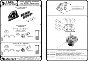 Master GM-35-015 KTO Rosomak - wyrzutnia granatów dymnych (6 szt.) 1/35 – Bild 5
