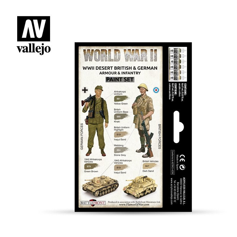 Vallejo 70208 WWII Desert British &amp;amp; German Armour &amp;amp; Infantry 6x17ml – Bild 2