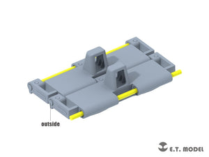 ET Model P35-095 WWII USARMY M4 Sherman T66 Chenilles fonctionnelles pour maquettes ASUKA/DRAGON/TAMIYA/TASCA au 1/35  – image 2