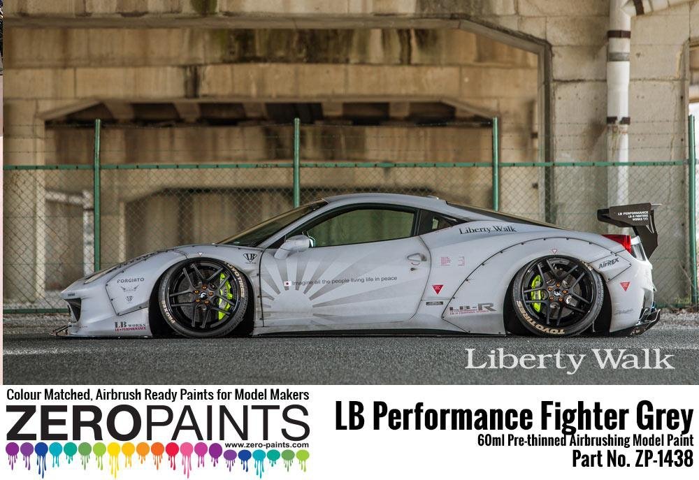 Zero Paints ZP-1438 - LB Performance Zero Fighter (Combat Style) Gray Paint (LB Works Ferrari 458, Lamborghini Aventador, Murciéelago) 60ml