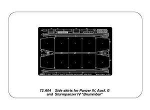 Aber 72A04 Osłony boczne do PzKpfw IV, Ausf.G ,wczesny Brummbar / Side skirts for PzKpfw IV, Ausf.G, early Brummbar 1/72 – immagine 3