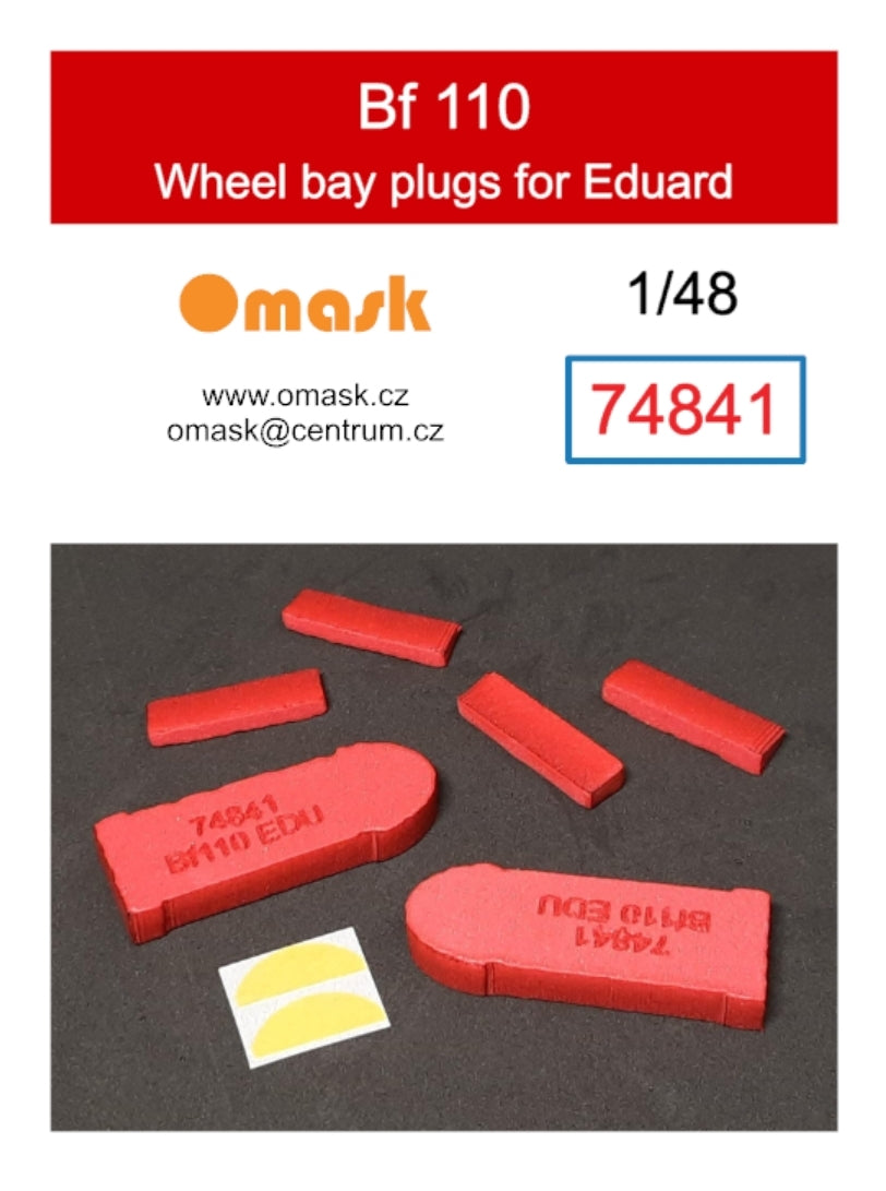 Omask 74841 Bf 110 wheel bay plugs (for Eduard) 1/48