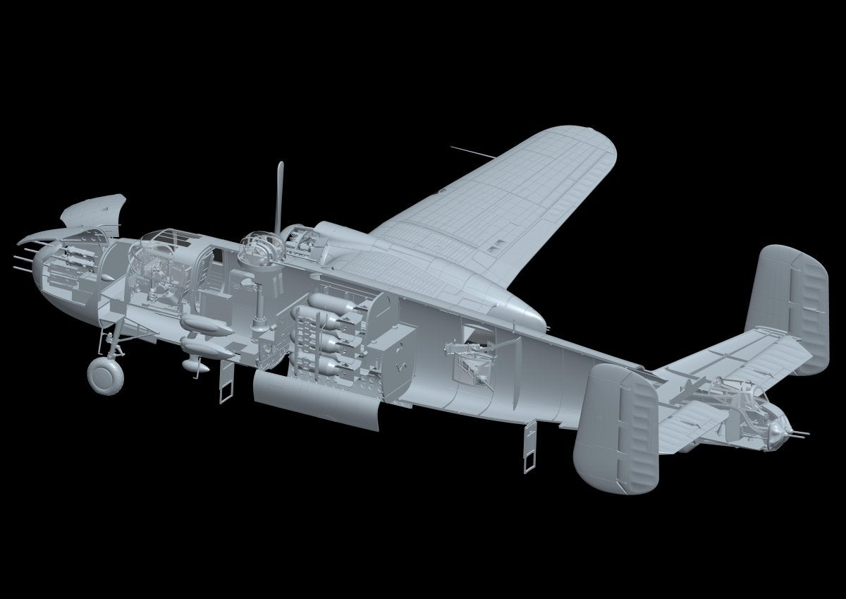 HK Models 01E036 B-25J Mitchell Strafing Babes 1/32 – zdjęcie 4