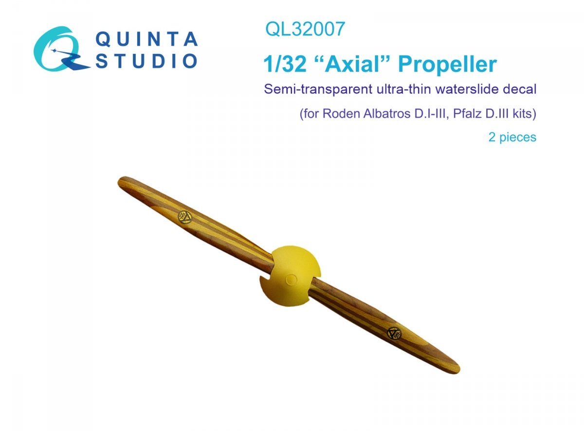 Hélices en bois Quinta Studio QL32007 Axial (Roden) 1/32