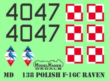ModelMaker Decals MD48138 Polish F-16C RAVEN 100th Anniversary of Polish Air Force - masks set 1/48 – Bild 2