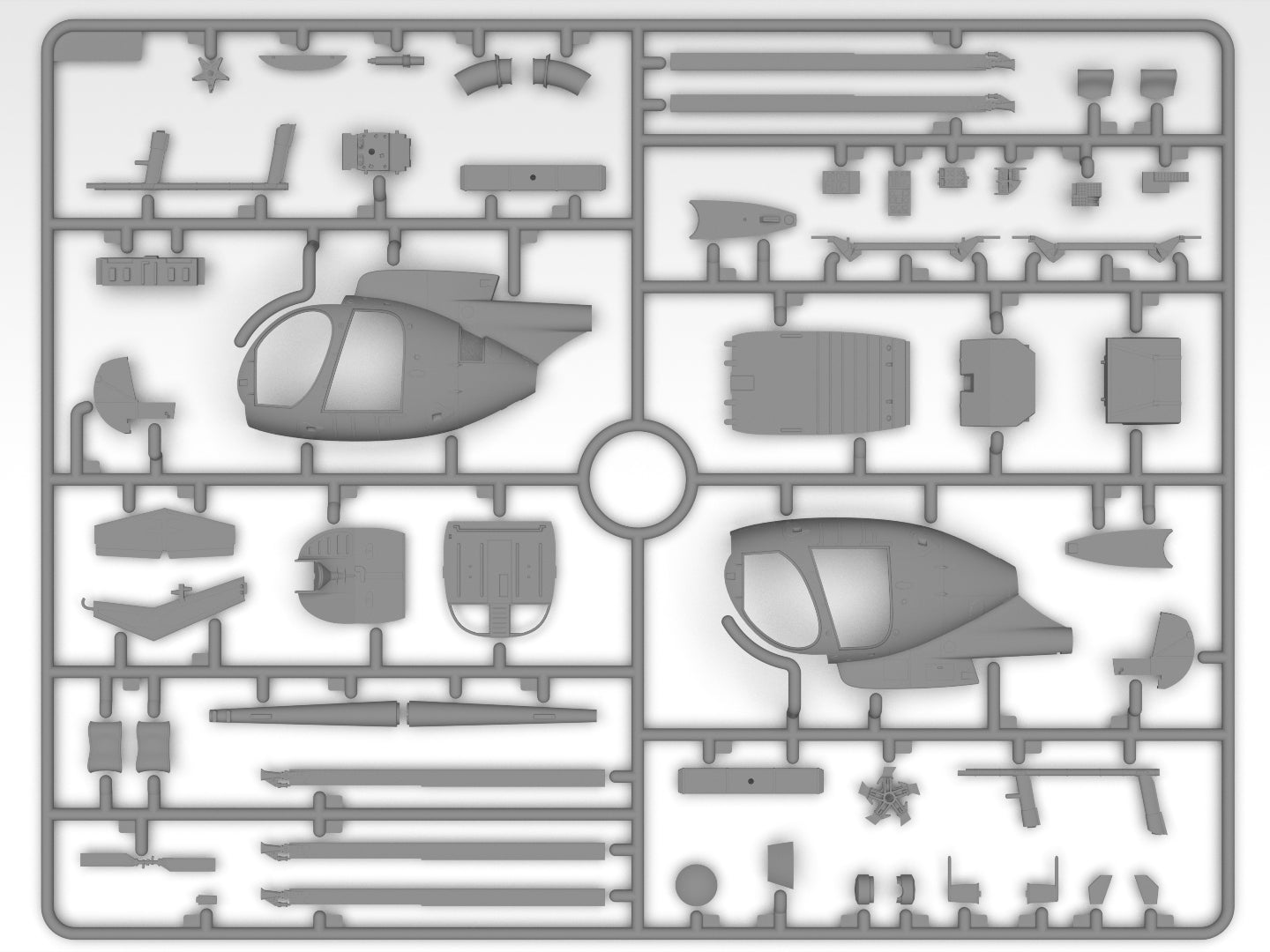 ICM 48369 MH-6J Little Bird, US Special Forces Helicopter (100% new moulds) 1/48 – immagine 2