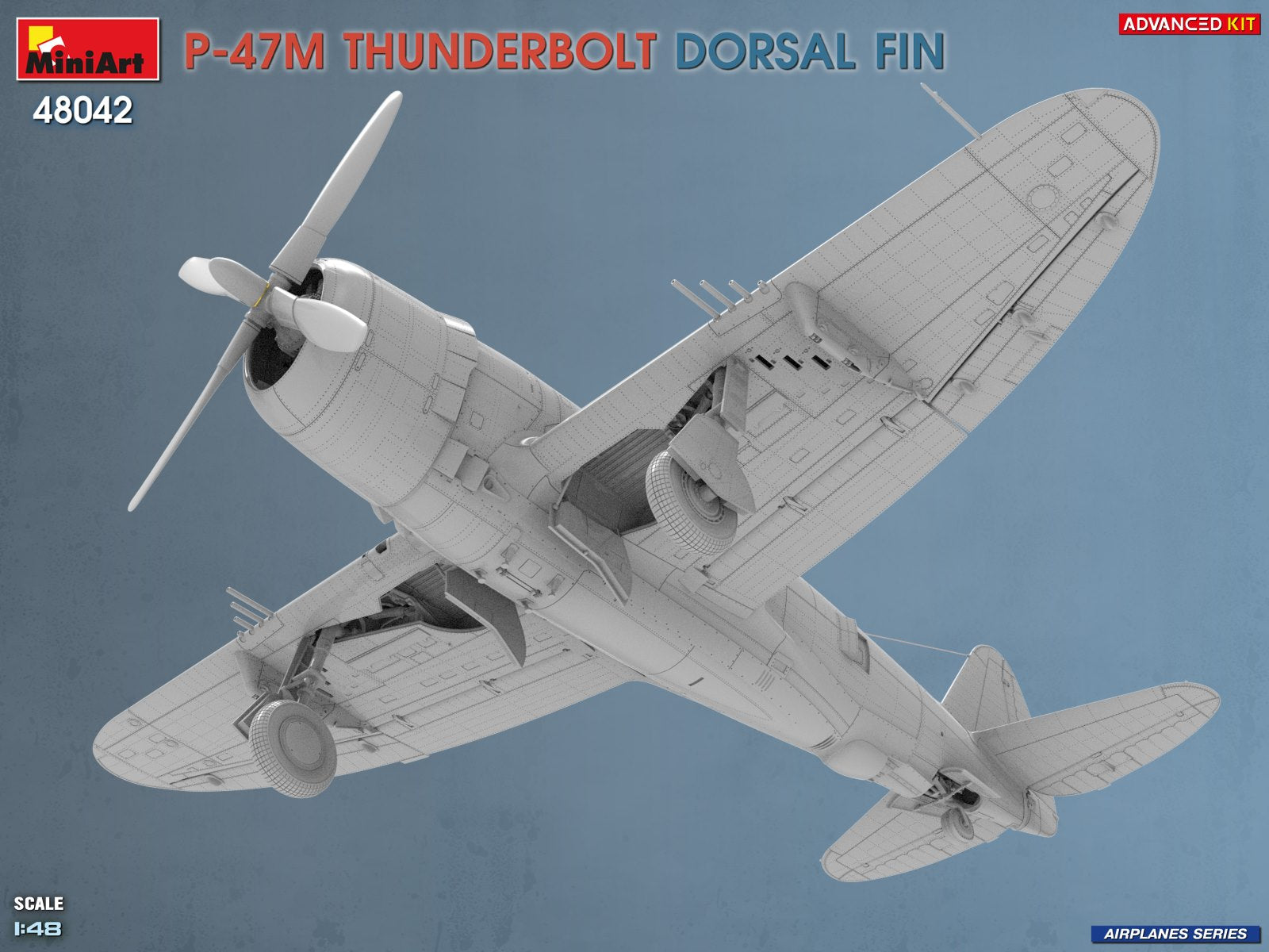 MiniArt 48042 P-47M Thunderbolt Dorsal Fin Advanced Kit 1/48 – immagine 3