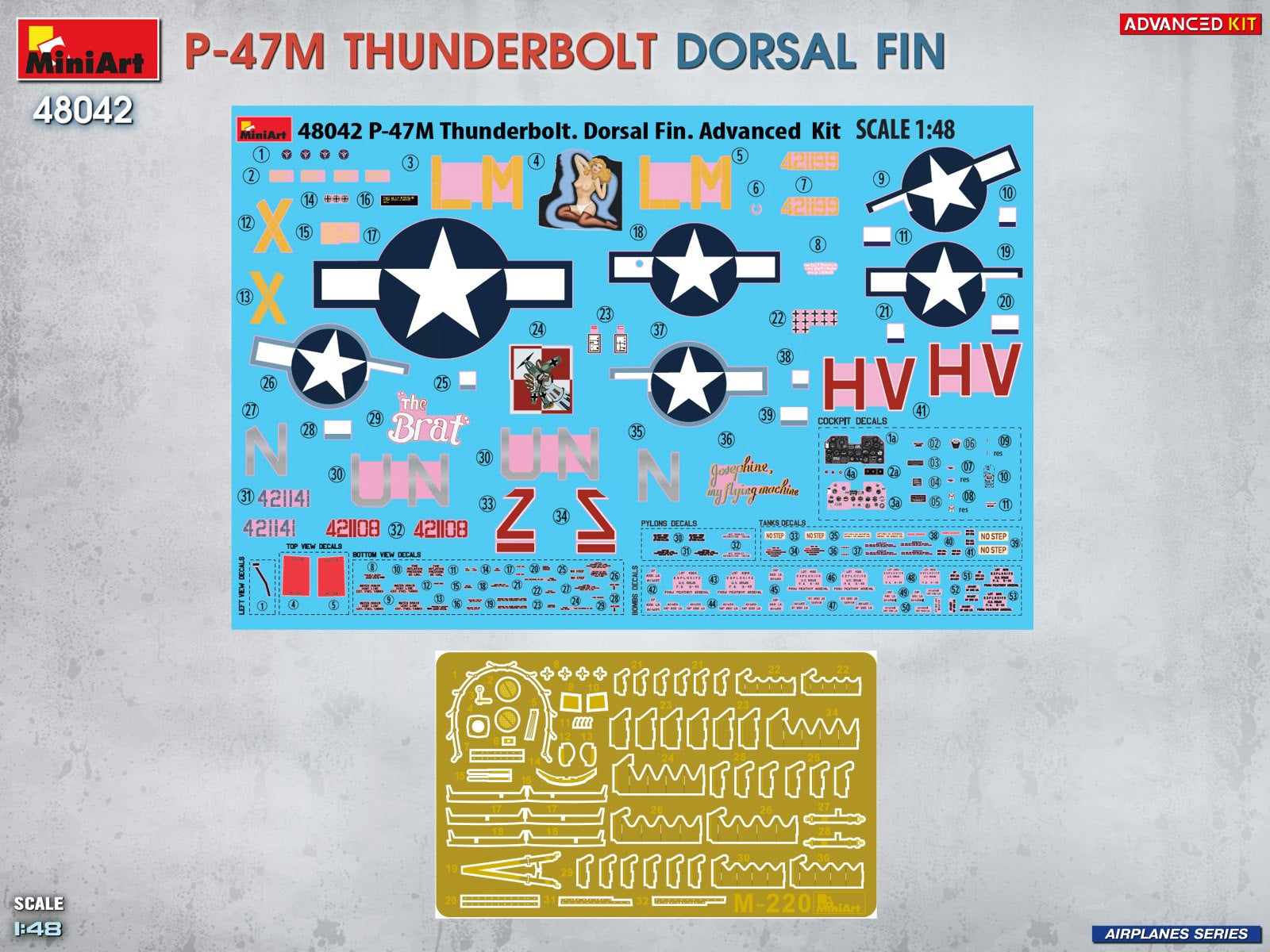 MiniArt 48042 P-47M Thunderbolt Dorsal Fin Advanced Kit 1/48 – immagine 12