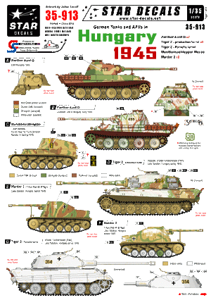 Star Decals 35-913 German Tanks in Hungary 1945 1/35