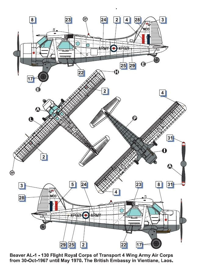 Dora Wings 48062 Beaver AL.1 (DHC-2) Army Liaison Aircraft 1/48 – immagine 3