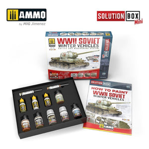 AMMO of Mig Jimenez 7903 SOLUTION BOX MINI (20) - How to paint WWII Soviet Winter Vehicles – immagine 2