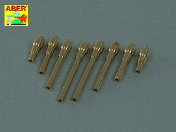 Aber A72 005 Set of 8 turned cal .50 (12,7mm) U.S. Browning M2 barrels for P-47 Thunderbolt 1/72 – immagine 3
