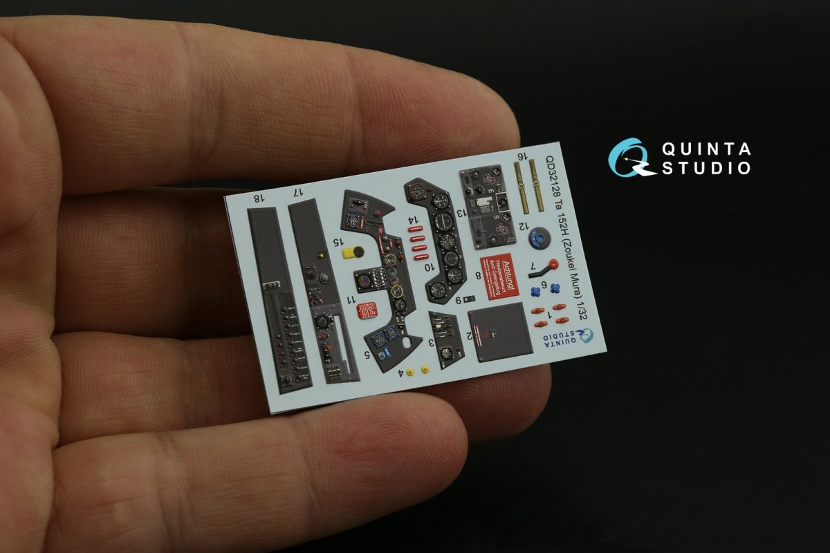 Quinta Studio QD32128 Ta 152H 3D-Printed &amp;amp; coloured Interior on decal paper (Zoukei-Mura) 1/32 – Bild 4