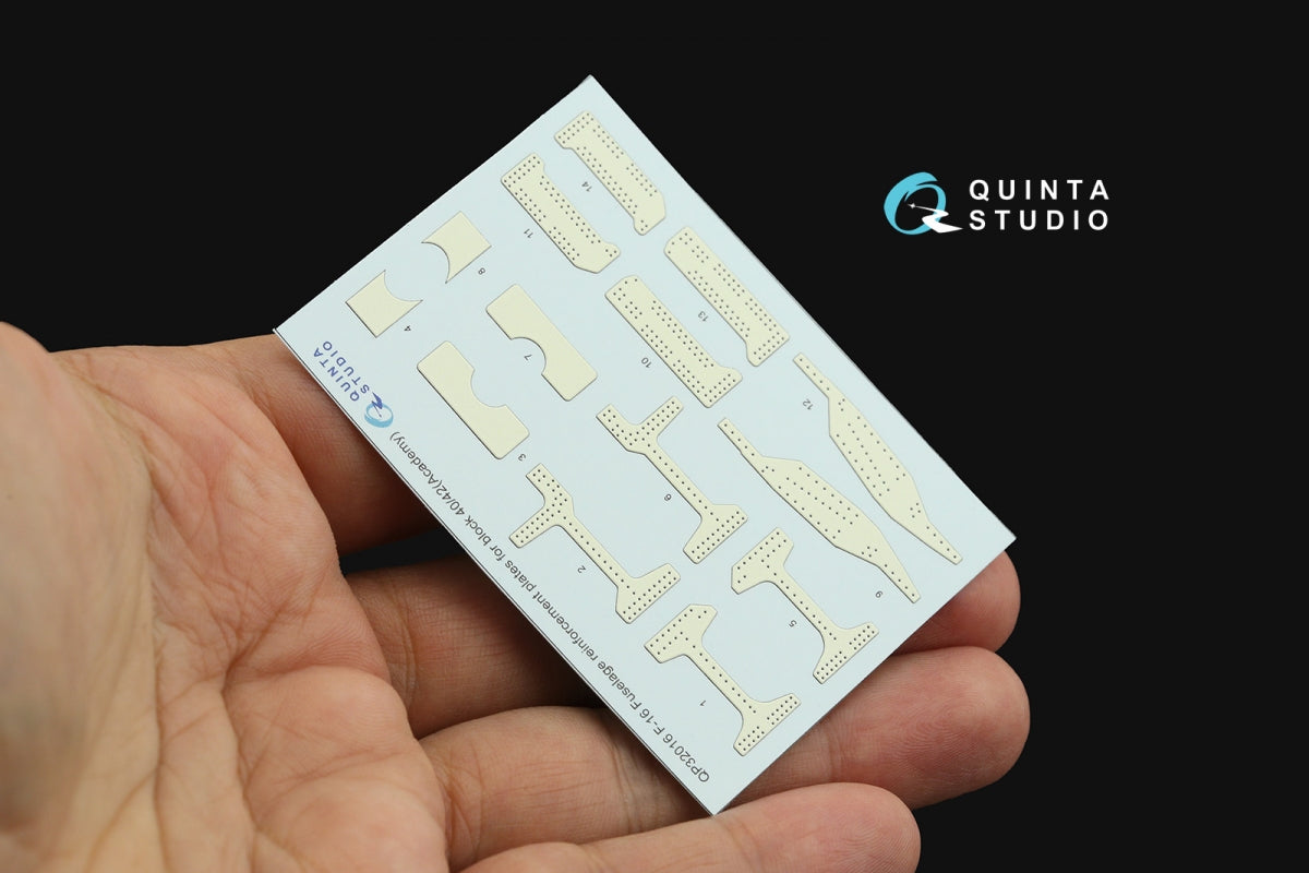 Quinta Studio QP32016 F-16 block 40/42 reinforcement plates (Academy) 1/32 – zdjęcie 4