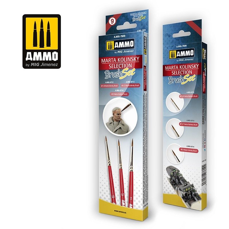 Ensemble de brosses de sélection MIG Jimenez 7609 Marta Kolinsky