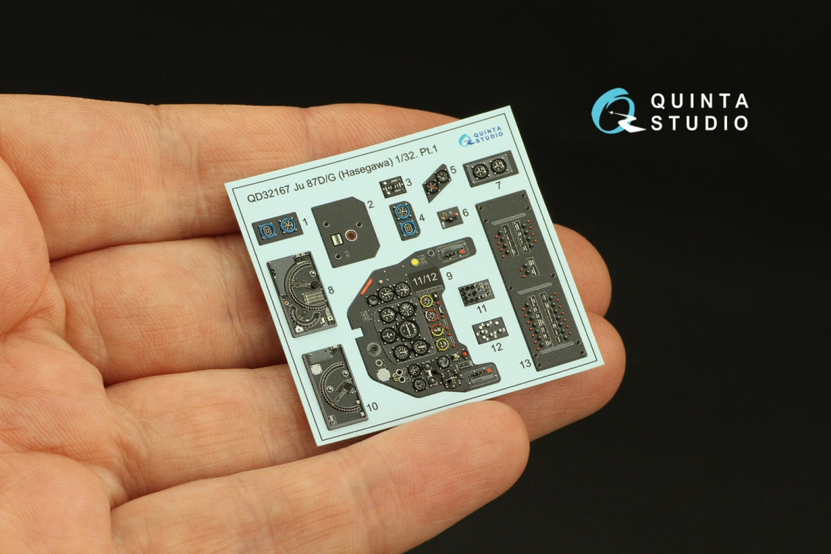 Quinta Studio QD32167 Ju 87D/G 3D-Printed &amp;amp; coloured Interior on decal paper (Hasegawa) 1/32 – Bild 4