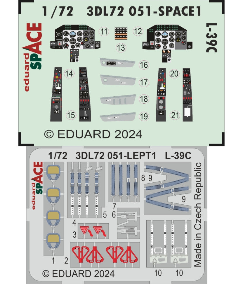 Eduard 3DL72051 L-39C SPACE EDUARD 1/72