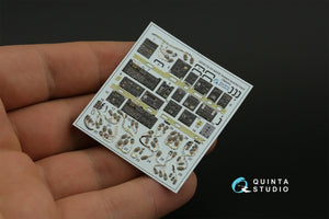 Quinta Studio QD35118 AH-64D Extended forward avionics bays 3D-Printed &amp;amp; coloured Interior on decal paper (Takom) 1/35 – immagine 5