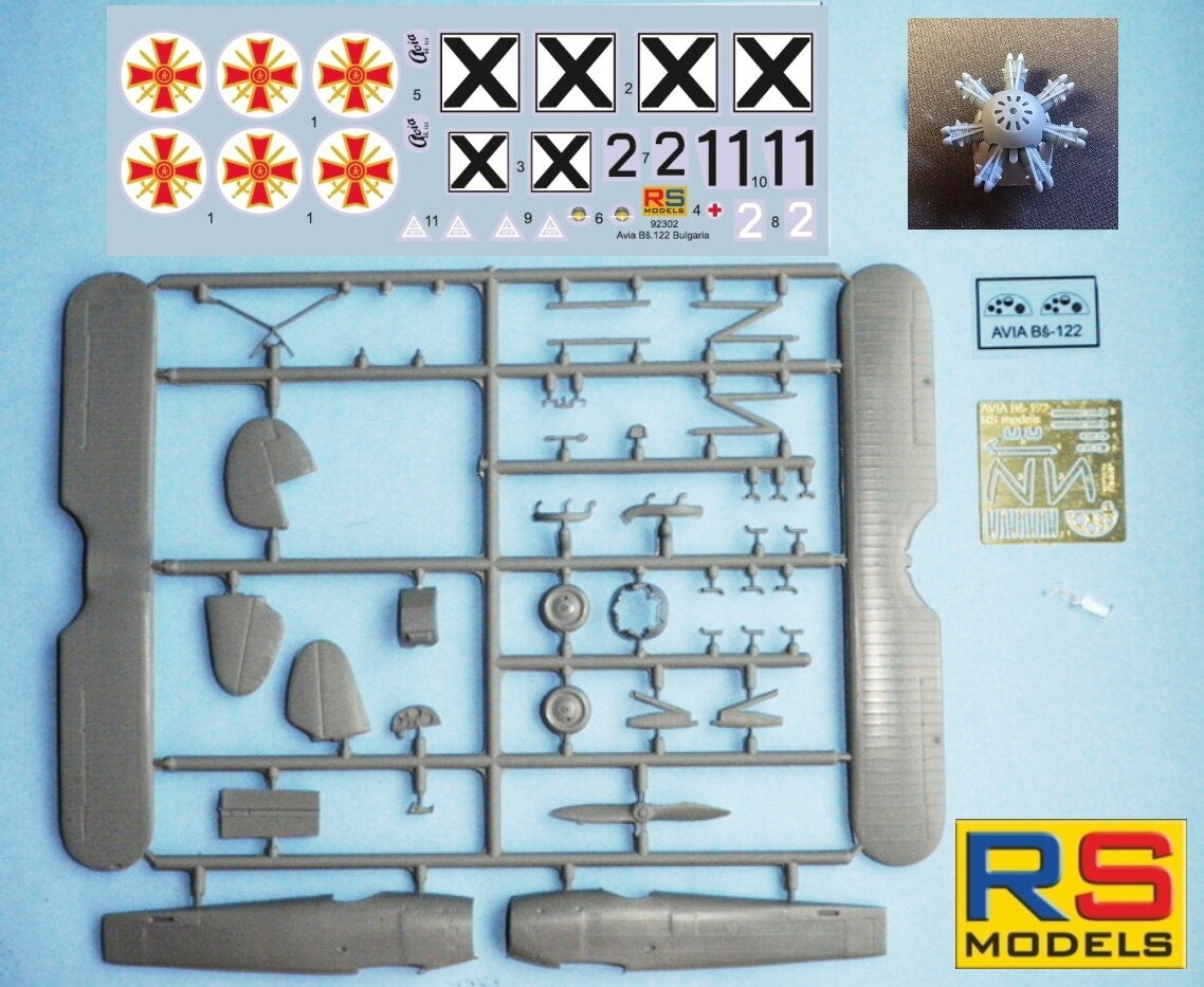 RS Models 92302 Avia Bs.122 Bulgarian Trainer from WWII 1/72 – zdjęcie 4