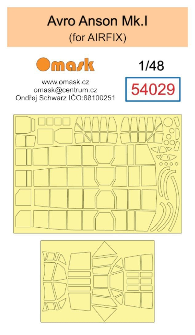 Omask 54029 Avro Anson Mk.I masks (for Airfix) 1/48