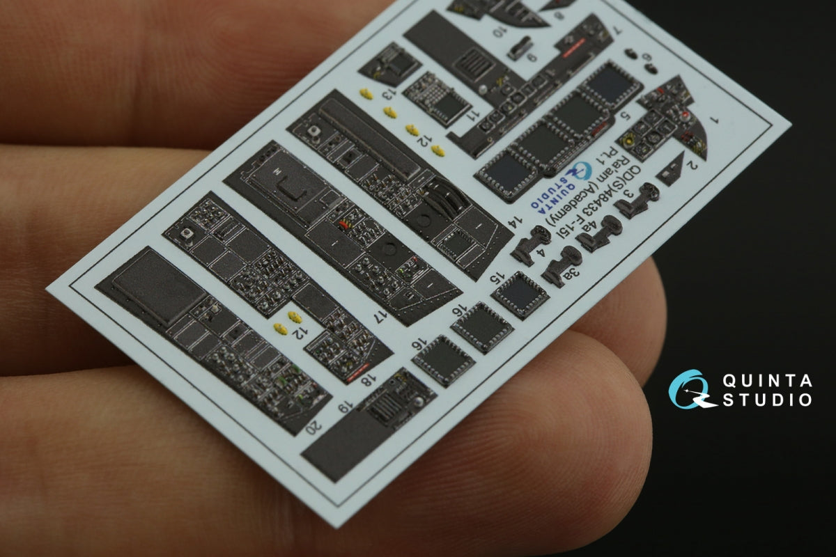 Quinta Studio QDS-48433 F-15I 3D-Printed &amp;amp; coloured Interior on decal paper (Academy) (Small version) 1/48 – imagen 8
