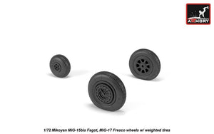 Armory Models AW72054 Mikoyan MiG-15bis Fagot (late) / MiG-17 Fresco wheels w/ weighted tires 1/72 – image 3
