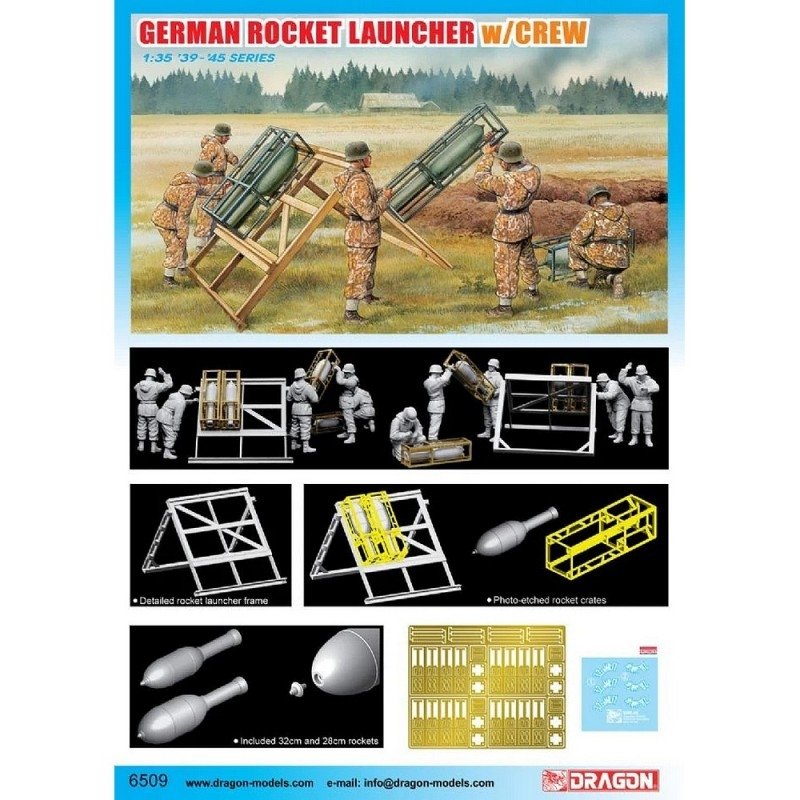 Dragon 6509 GERMAN ROCET LAUCHER W/CREW 1/35