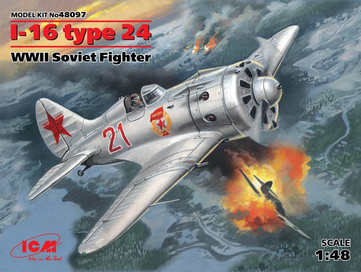ICM 48097 I-16 type 24, WWII Soviet Fighter 1/48