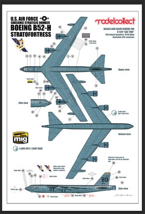 Modelcollect UA72200 B-52H U.S. Stratofortress strategic Bomber 1/72 – immagine 22