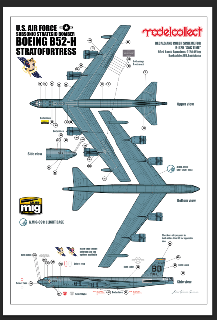 Modelcollect UA72200 B-52H U.S. Stratofortress strategic Bomber 1/72 – immagine 22
