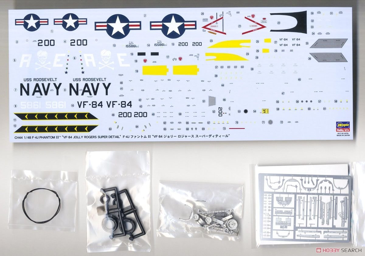 Hasegawa CH44 F-4J Phantom II VF-84 Jolly Rogers Super Detail 1/48 – immagine 7