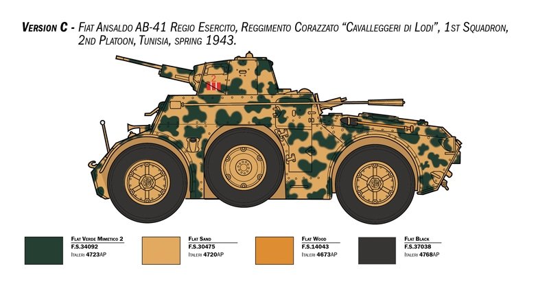 Italeri 6591 Autoblinda AB 41 with Bersaglieri El Alamein 1/35 – Bild 5