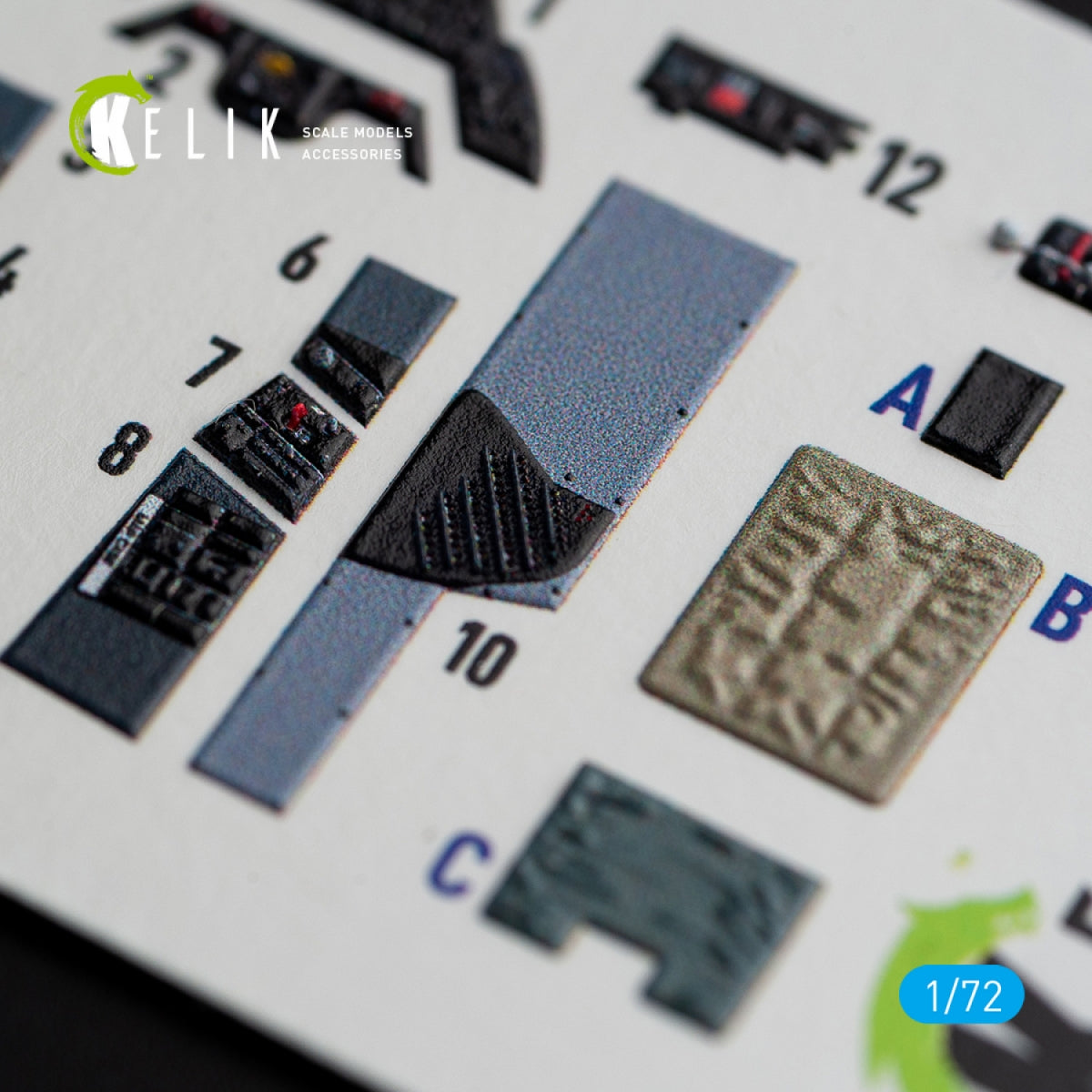 KELIK K72064 A1H SKYRAIDER INTERIOR 3D DECALS FOR HASEGAWA KIT 1/72 – immagine 3