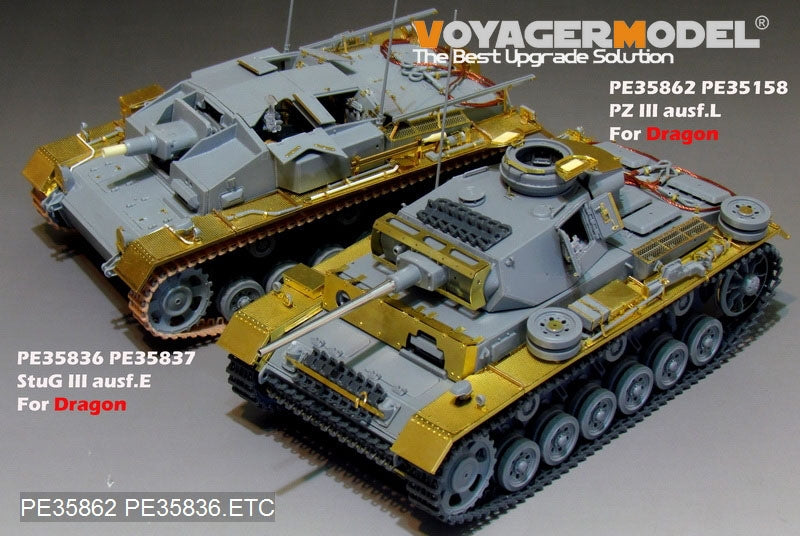 Maquette Voyager PE35862, char allemand Pz.KPfw.III Ausf.L de base de la Seconde Guerre mondiale, pour DRAGON 6387 au 1/35 – image 16
