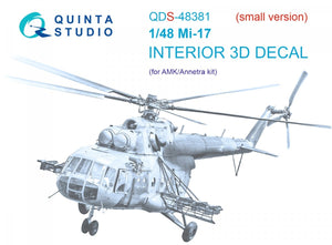 Quinta Studio QDS-48381 Mi-17 3D-Printed &amp;amp; coloured Interior on decal paper (AMK) (Small version) 1/48