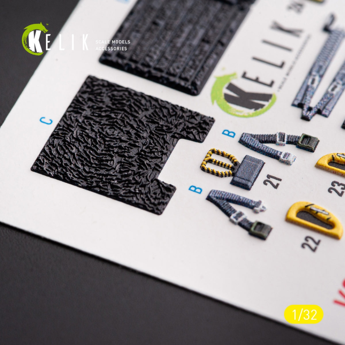 KELIK K32028 F-117A - Type 2 interior 3D decals for Trumpeter kit 1/32 – immagine 5