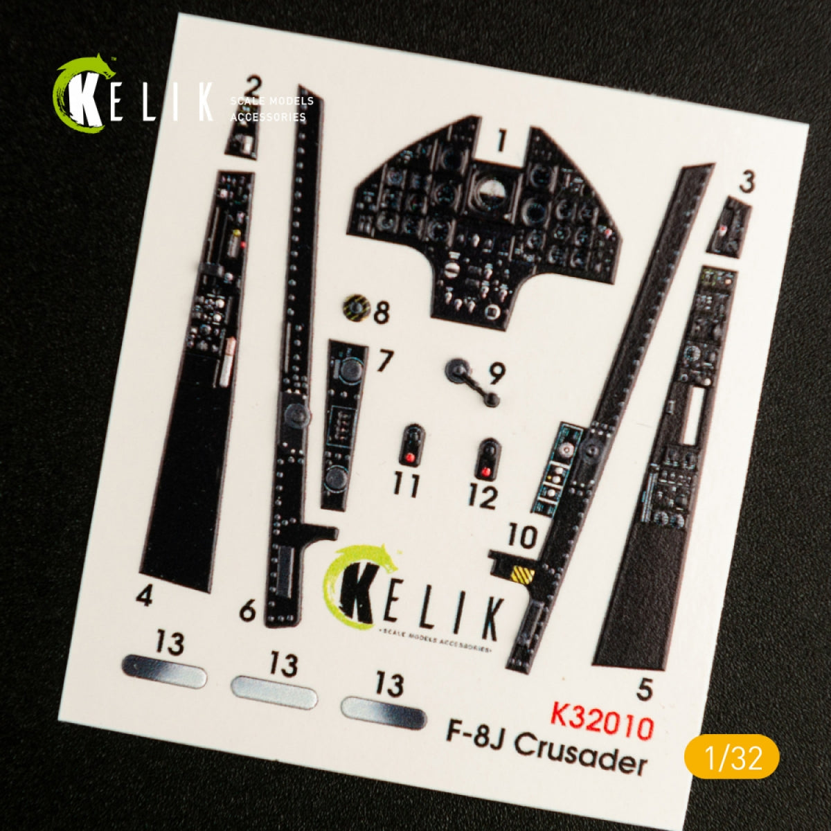 KELIK K32010 F-8J CRUSADER- INTERIOR 3D DECAL FOR TRUMPETER KIT 1/32 – immagine 6