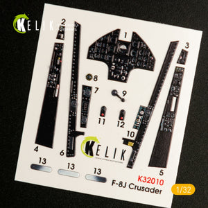 KELIK K32010 F-8J CRUSADER- INTERIOR 3D DECAL FOR TRUMPETER KIT 1/32 – immagine 6