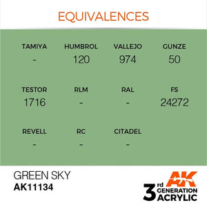 AK Interactive AK11134 GREEN SKY – STANDARD 17ml – immagine 3