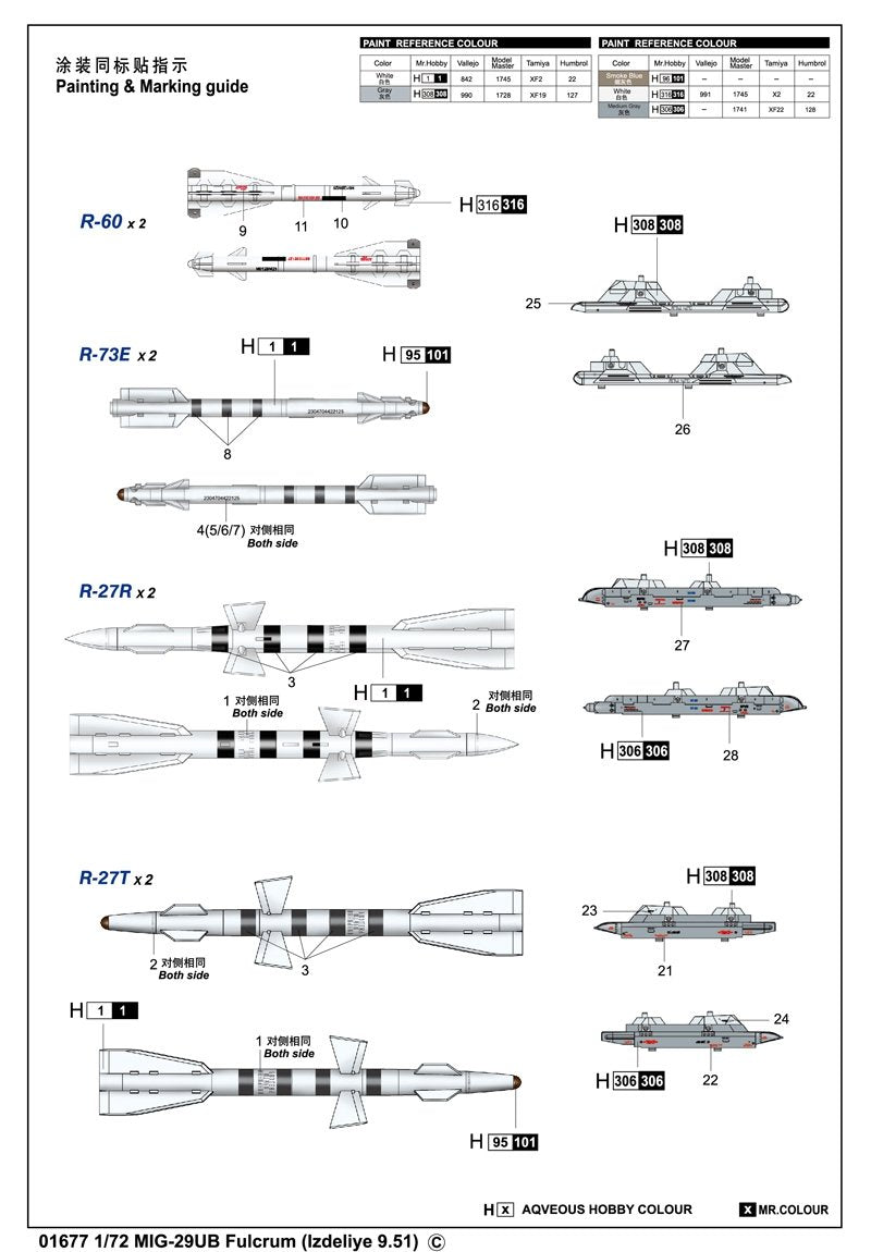 Trumpeter 01677 MIG-29UB Fulcrum Izdeliye 9.51 1/72 – immagine 4