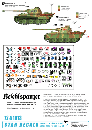 Star Decals 72-A1013 Befehlspanzer # 4. German Command 1/72 – zdjęcie 3