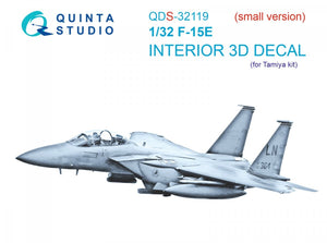 Quinta Studio QDS-32119 F-15E 3D-Printed &amp;amp; coloured Interior on decal paper ( Tamiya ) (small version) 1/32