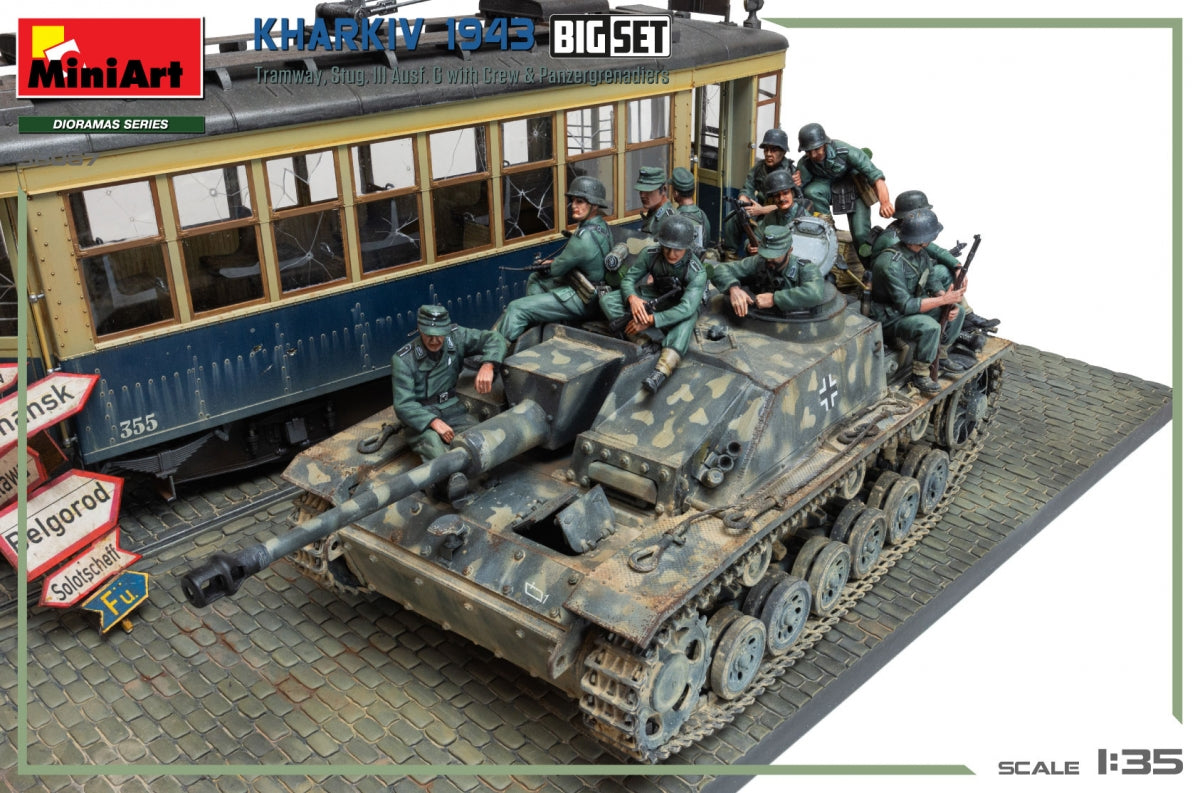 Miniart 36067 Kharkiv 1943 : Tram &amp;amp; Stug. III Ausf. G avec équipage. GRAND ENSEMBLE 1/35 – image 7