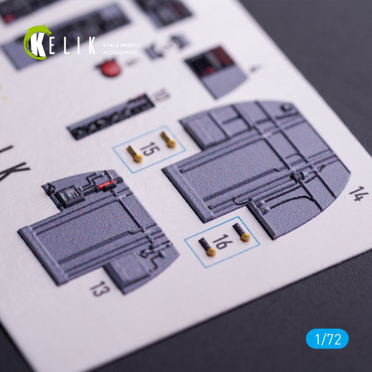 Kelik K72068 RF-4B - interior 3D decals for Hasegawa kit 1/72